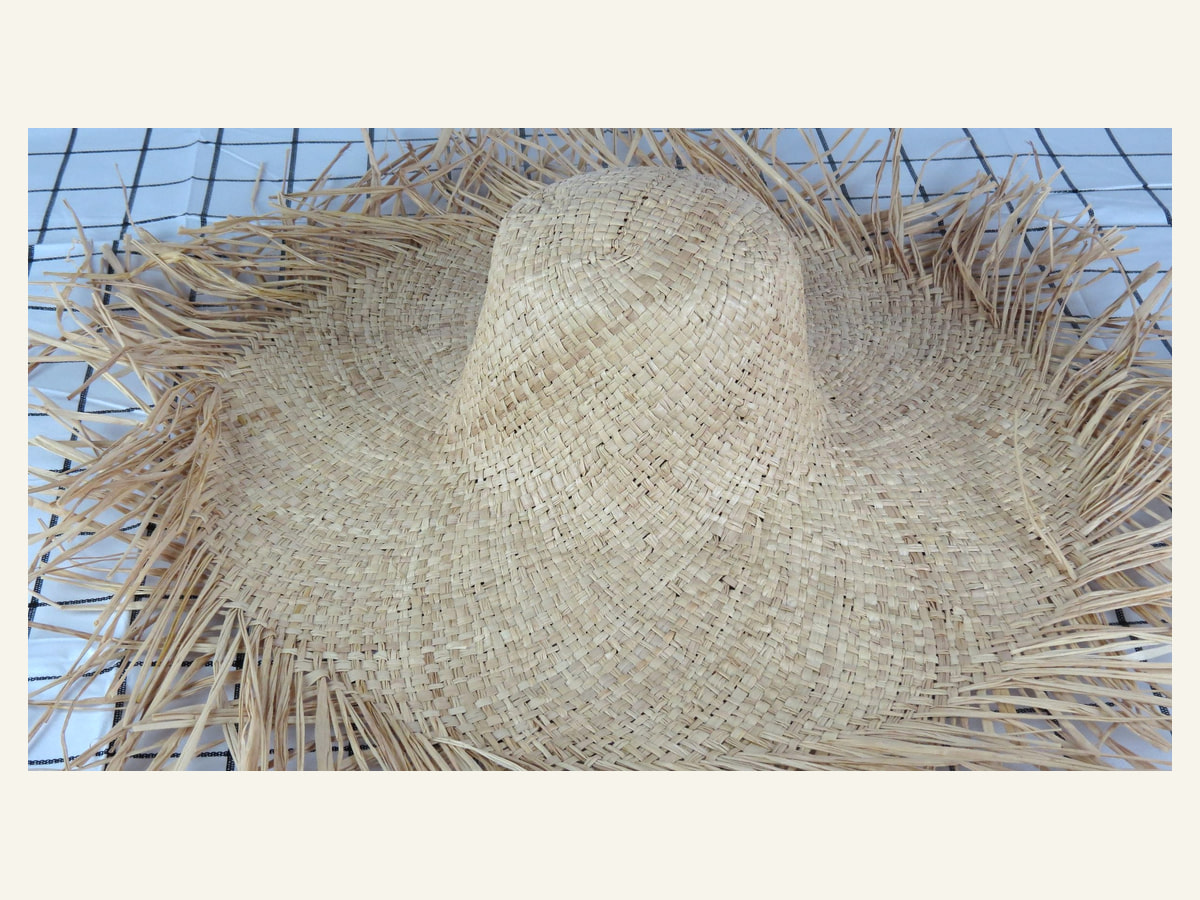 Cuerpo de sombrero de paja natural de Tejido Fino Liso N15 para producción al mayoreo