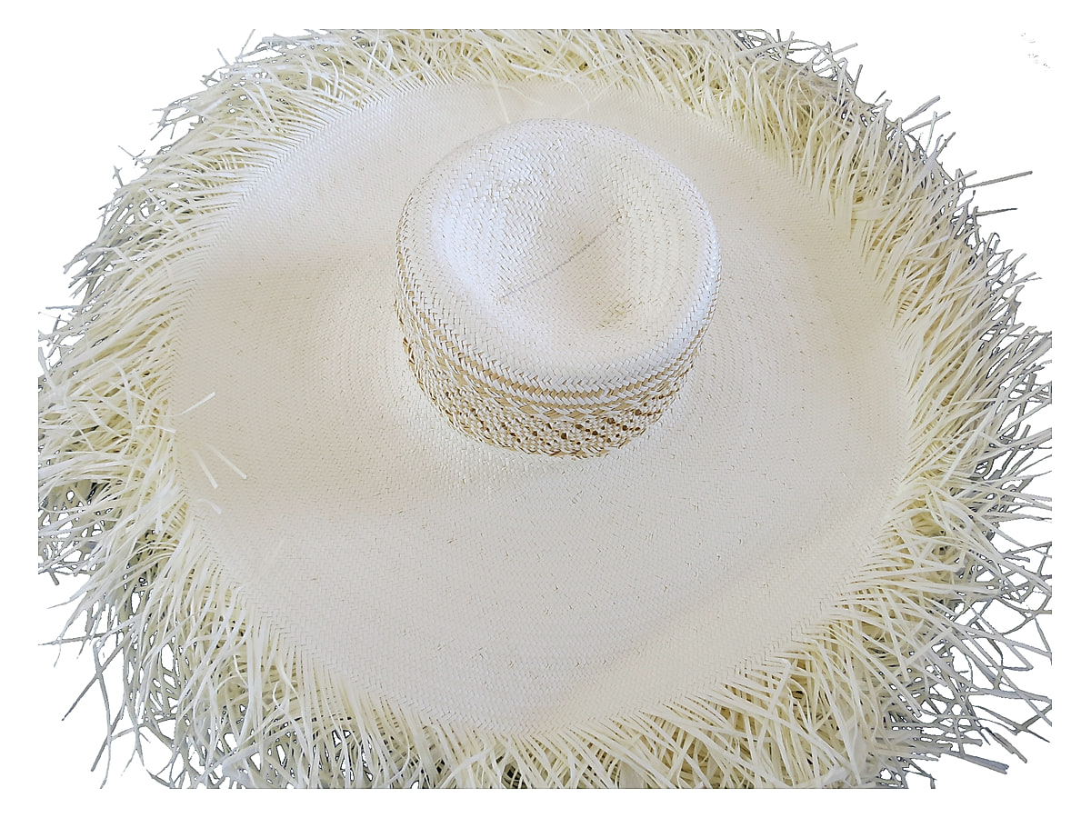 handwoven paper hat body Shantung paper hat body for wholesale production
