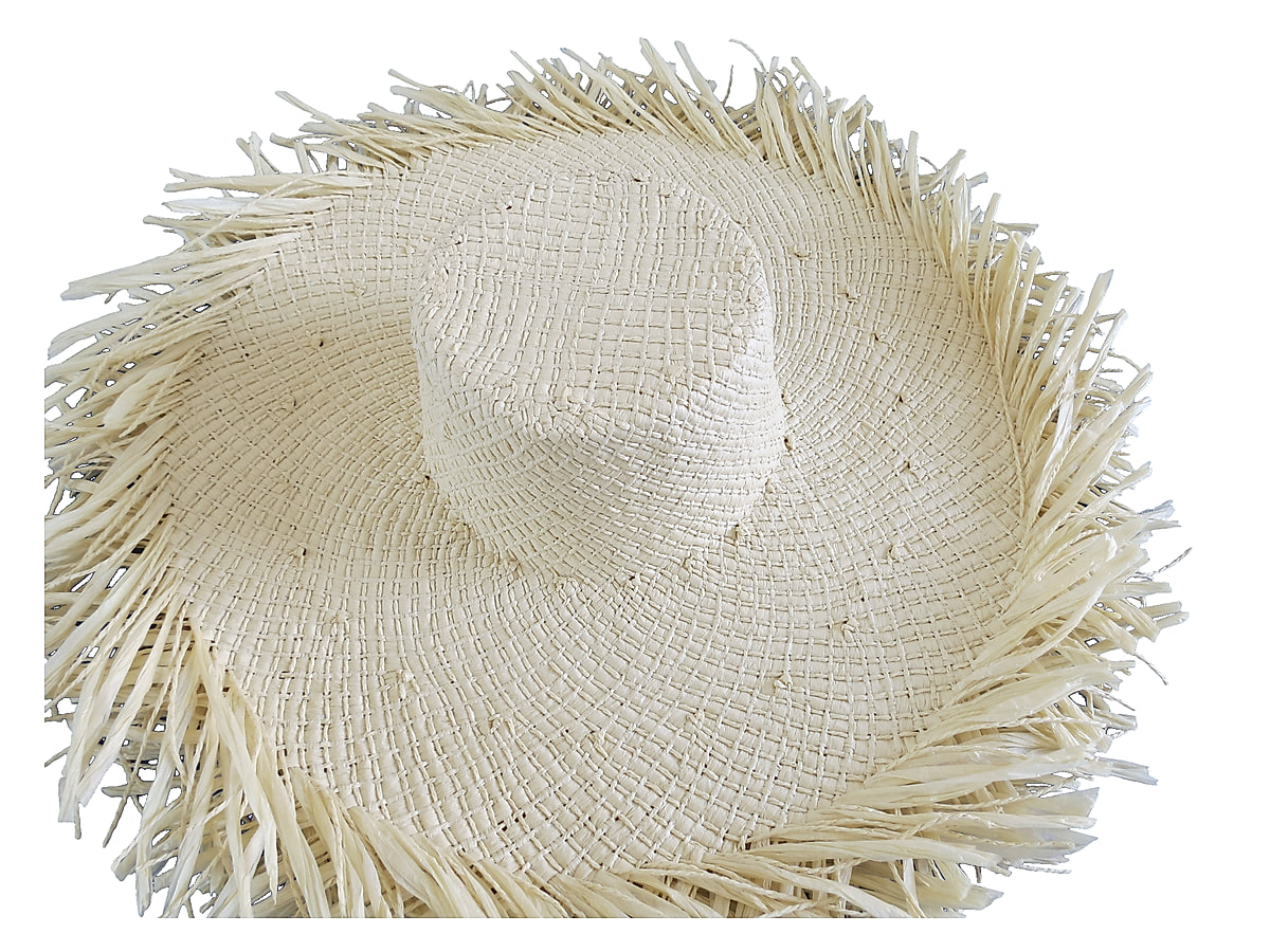 handwoven paper hat body Shantung paper hat body for wholesale production