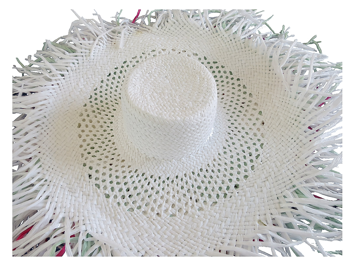 handwoven paper hat body Shantung paper hat body for wholesale production