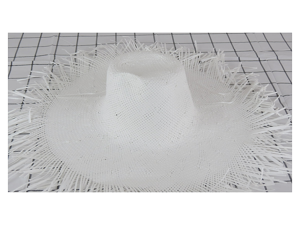 handwoven paper hat body Shantung paper hat body for wholesale production