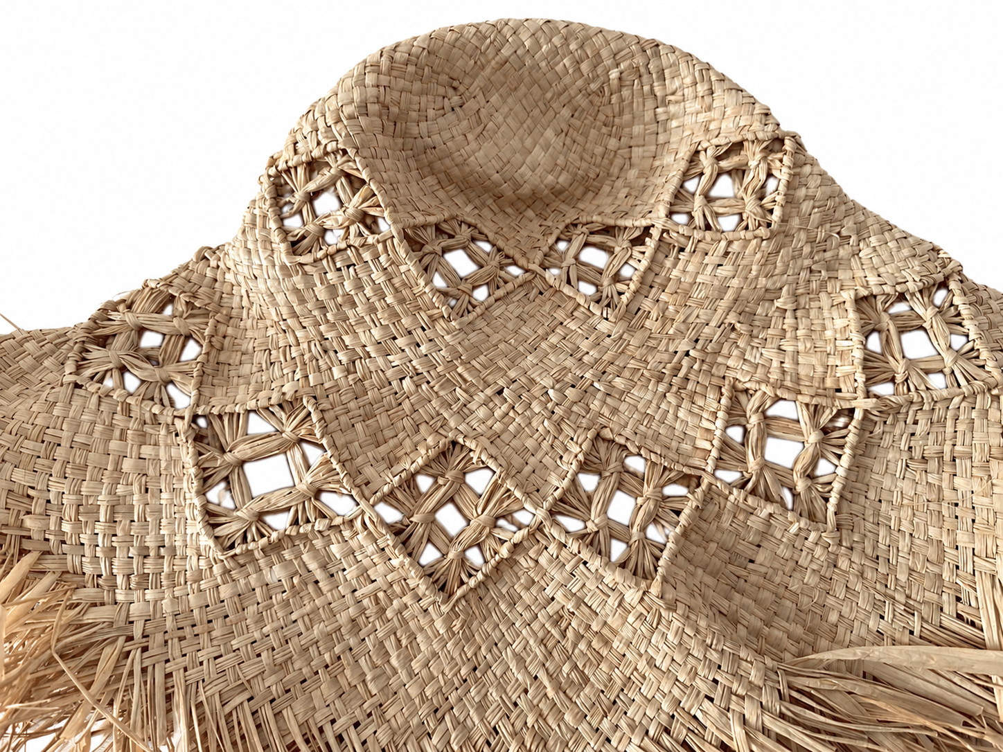 handwoven paper hat body Shantung paper hat body for wholesale production