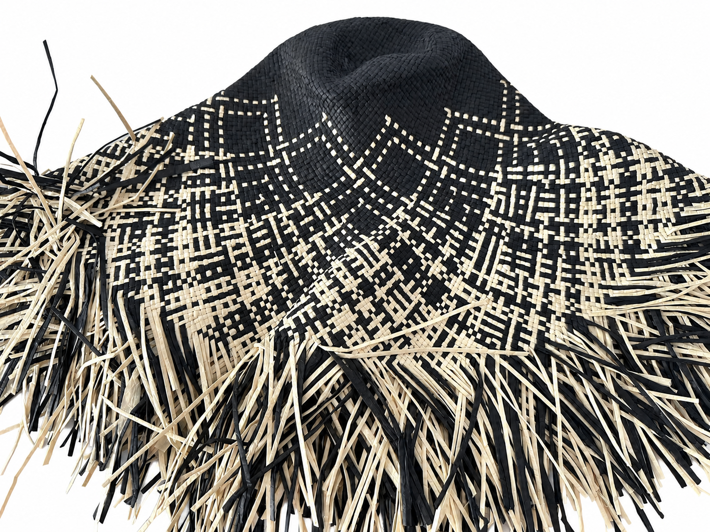 handwoven paper hat body Shantung paper hat body for wholesale production