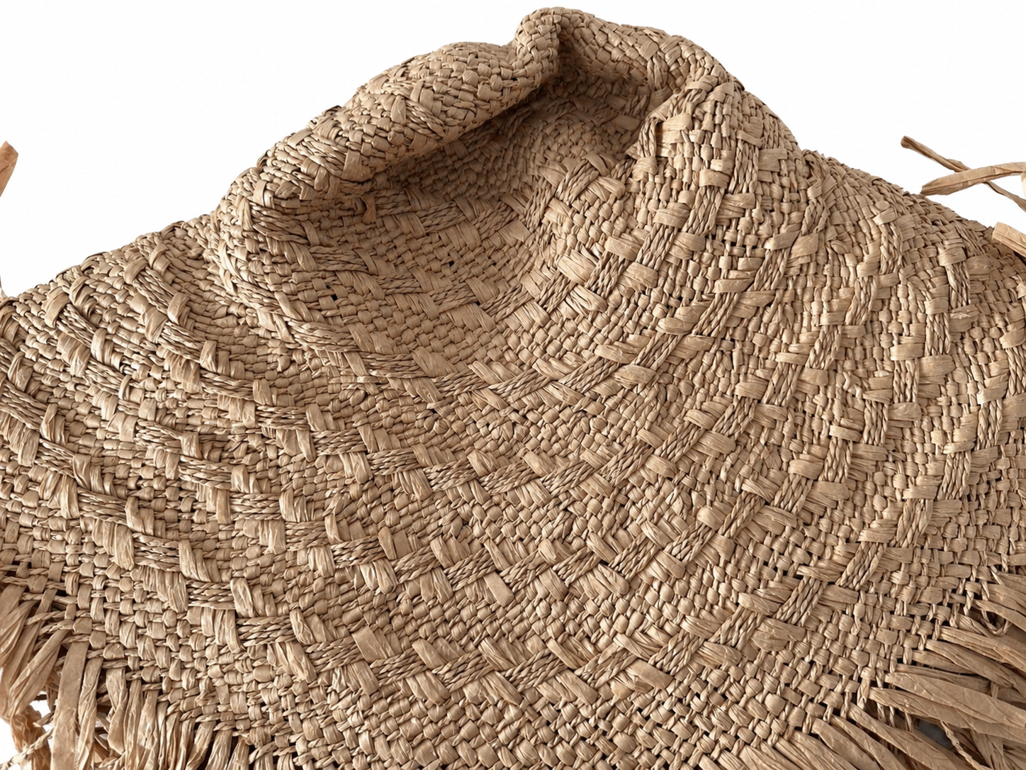 handwoven paper hat body Shantung paper hat body for wholesale production