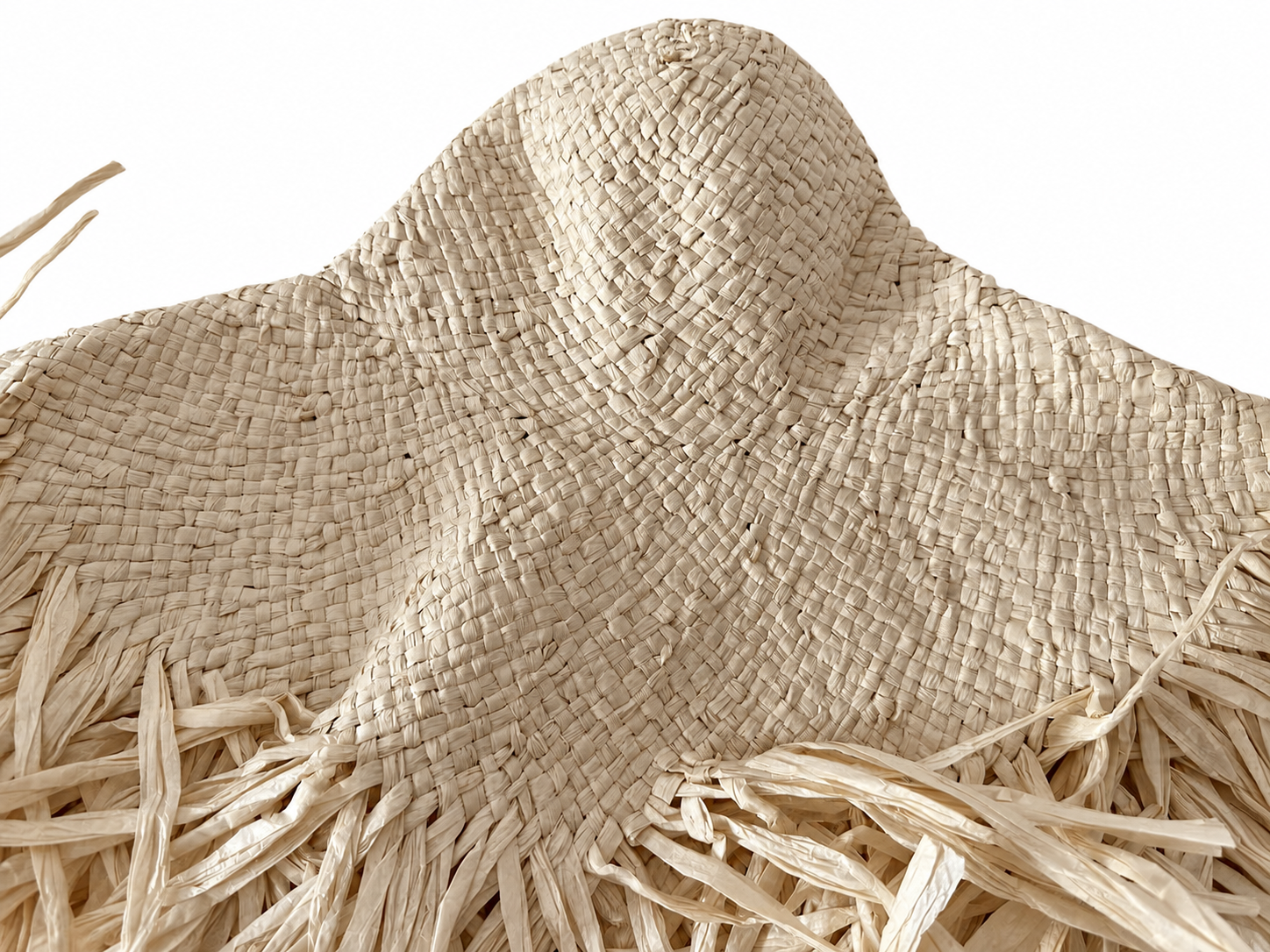 handwoven paper hat body Shantung paper hat body for wholesale production