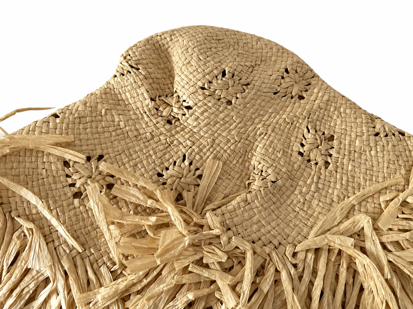 handwoven paper hat body Shantung paper hat body for wholesale production