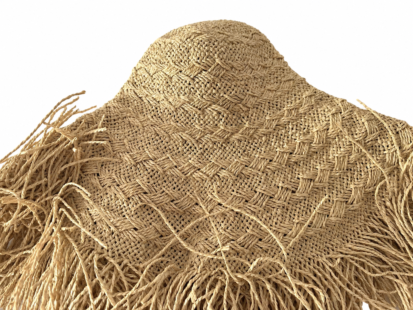 handwoven paper hat body Shantung paper hat body for wholesale production