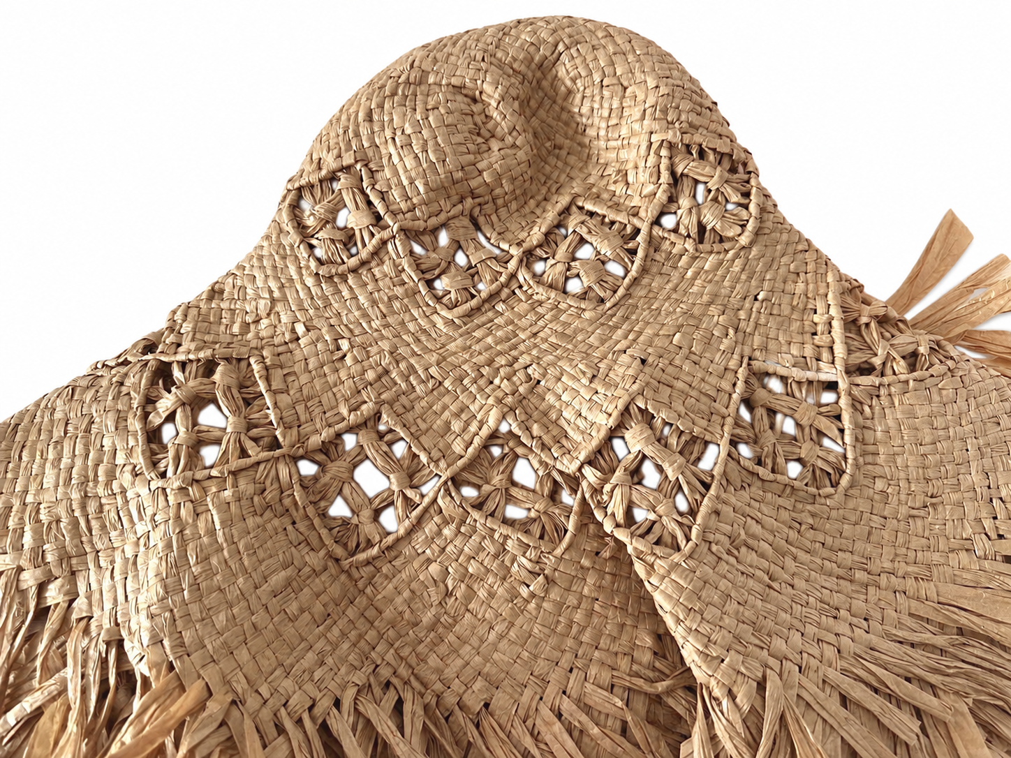 handwoven paper hat body Shantung paper hat body for wholesale production