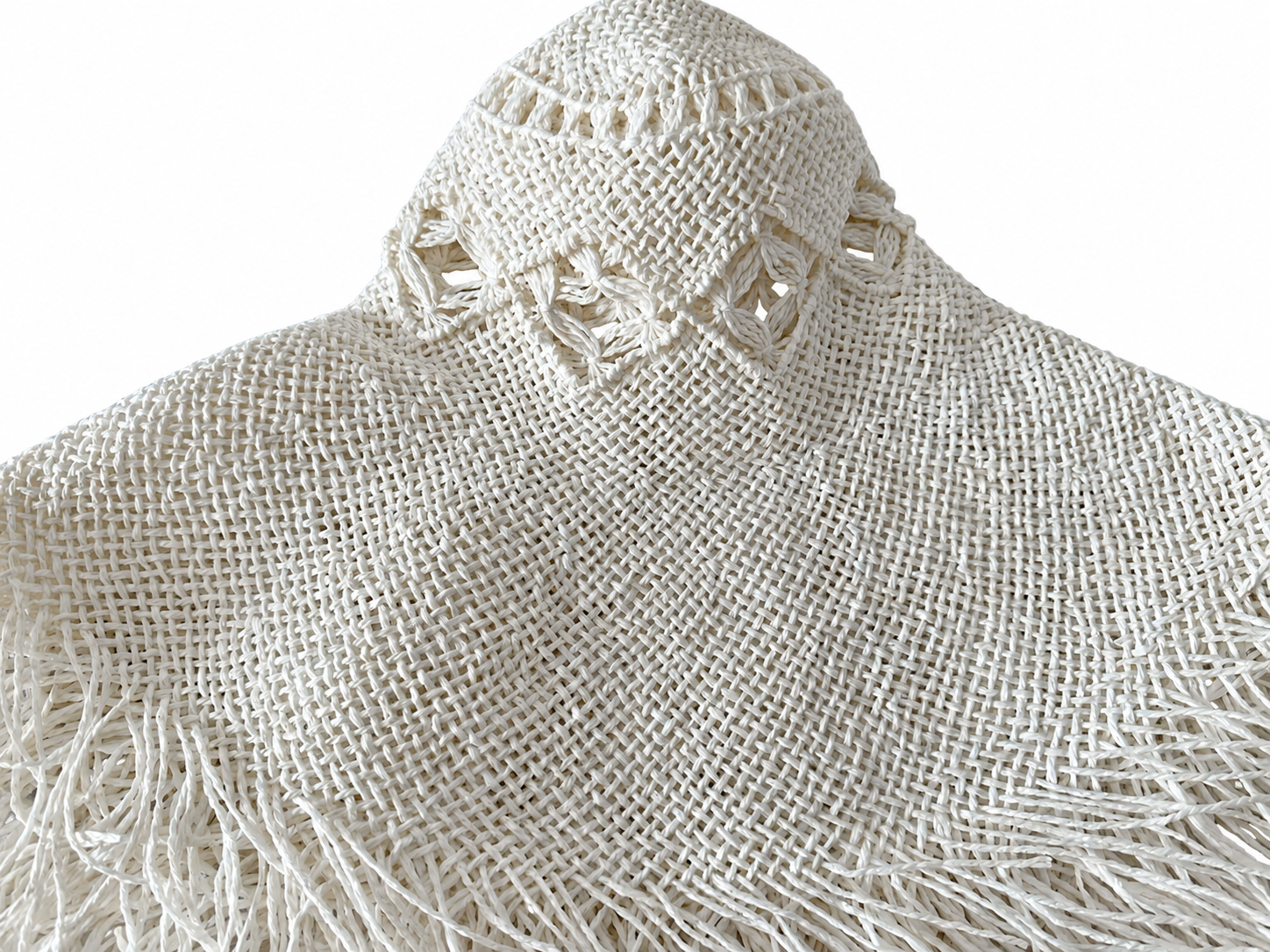 handwoven paper hat body Shantung paper hat body for wholesale production