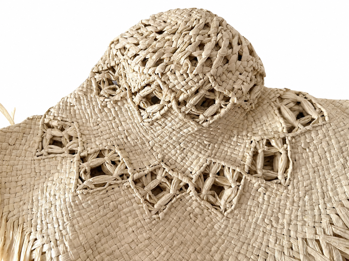 handwoven paper hat body Shantung paper hat body for wholesale production