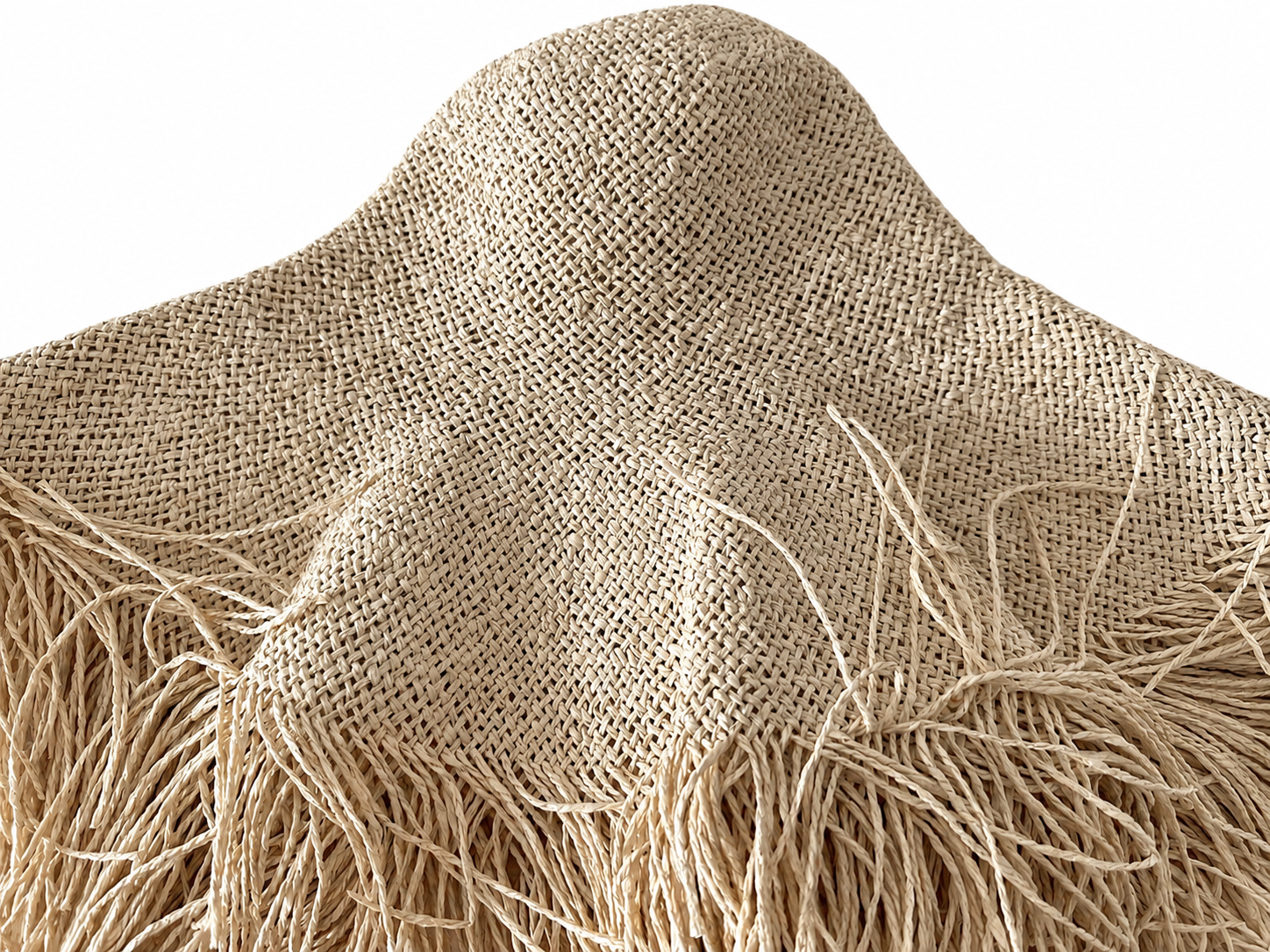 handwoven paper hat body Shantung paper hat body for wholesale production