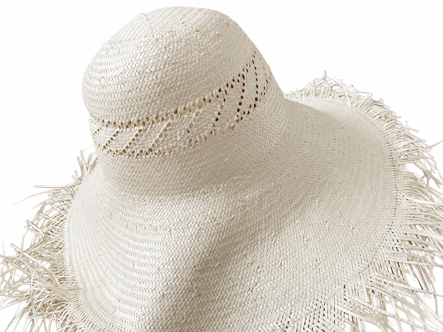 handwoven paper hat body Shantung paper hat body for wholesale production