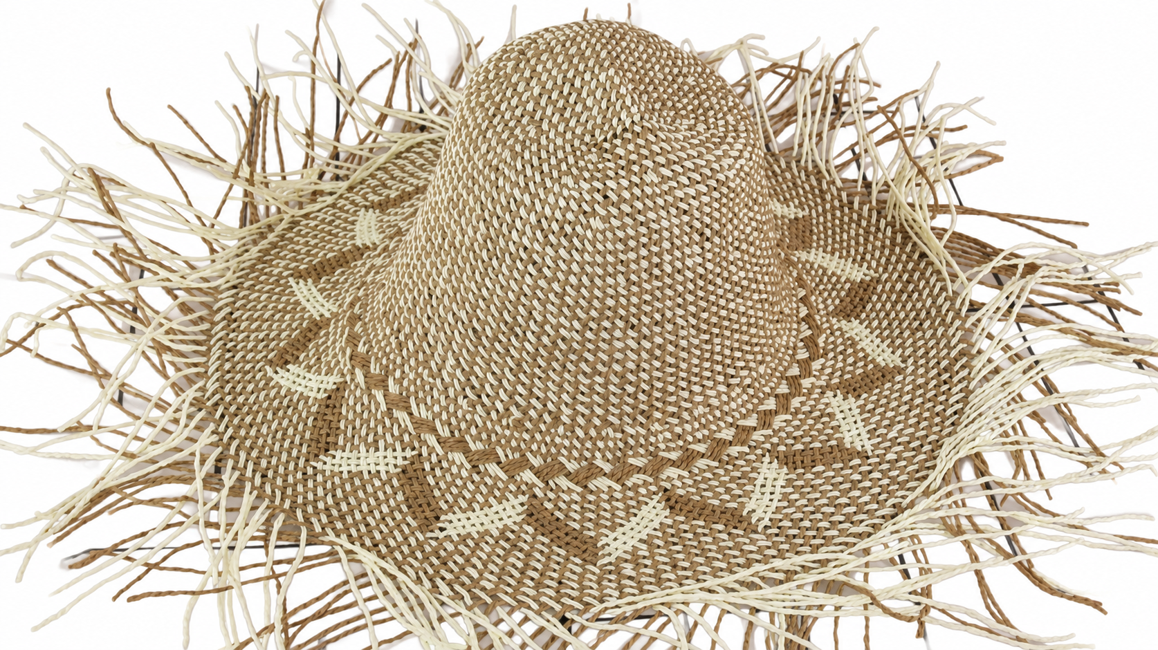 handwoven paper hat body Shantung paper hat body for wholesale production