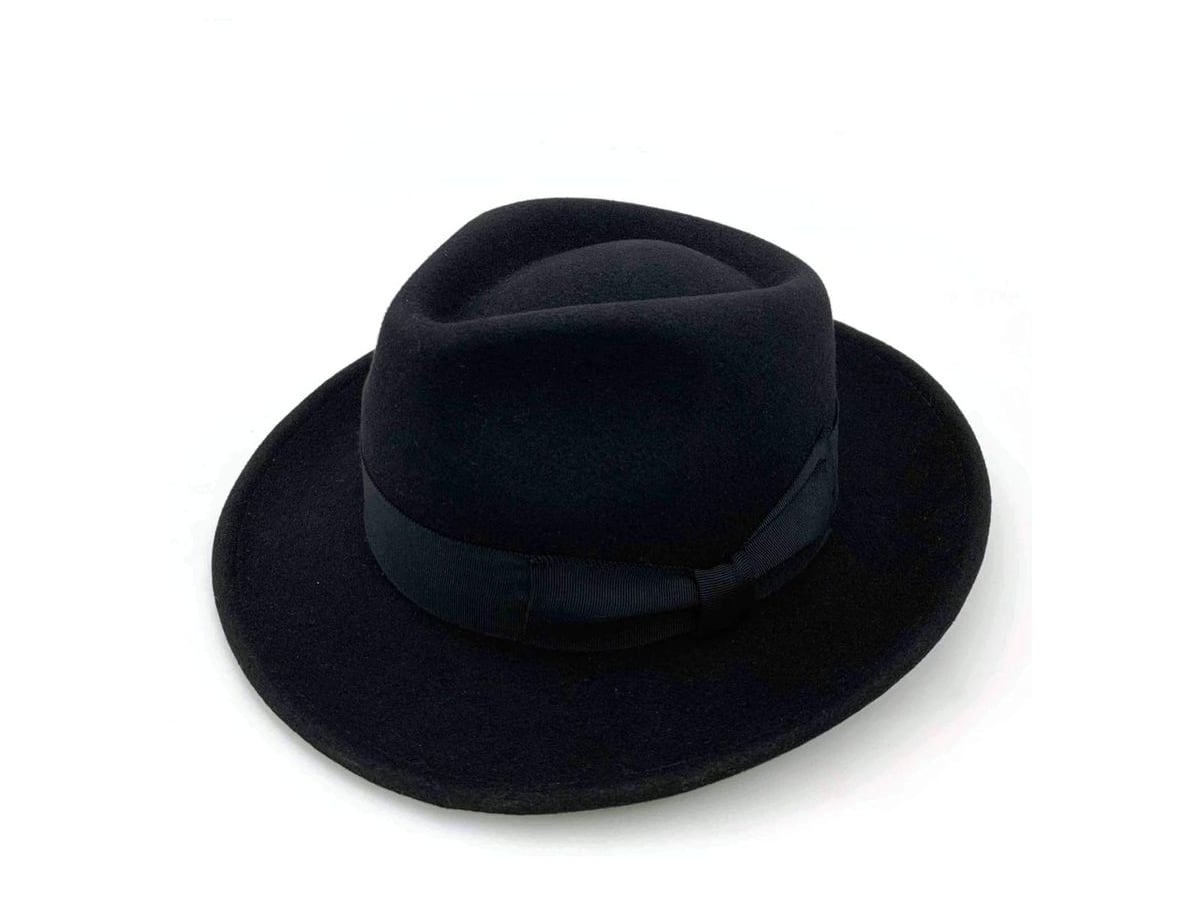 Vista del producto: Sombrero Fedora Negro de Vestir de Lana